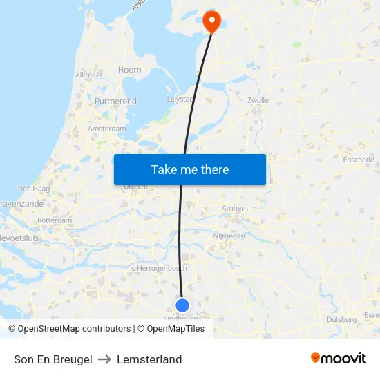 Son En Breugel to Lemsterland map