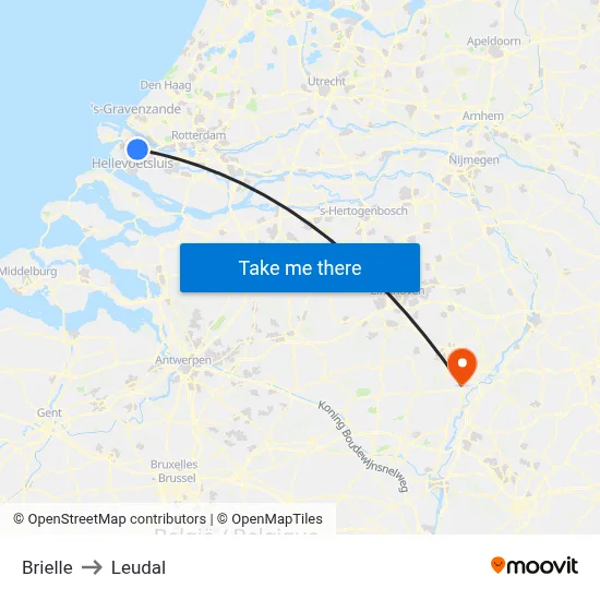 Brielle to Leudal map
