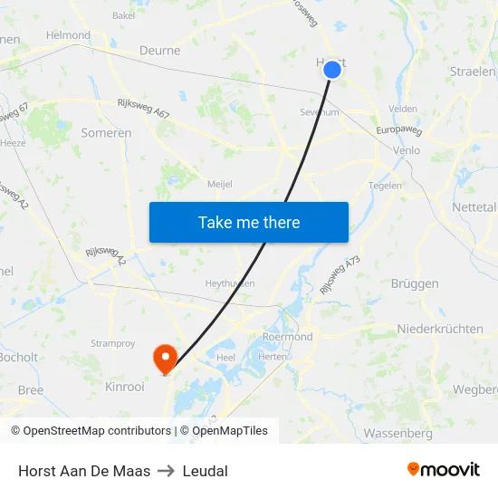 Horst Aan De Maas to Leudal map