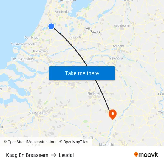 Kaag En Braassem to Leudal map