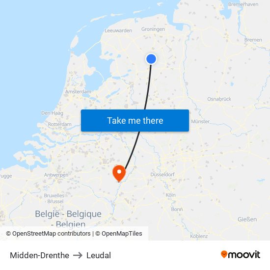 Midden-Drenthe to Leudal map