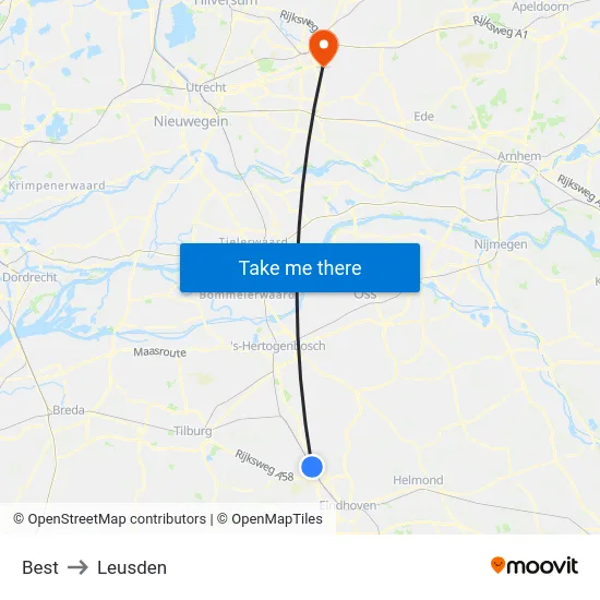 Best to Leusden map