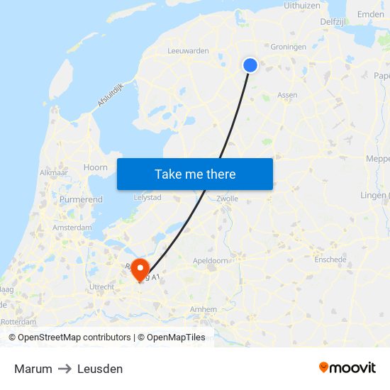 Marum to Leusden map