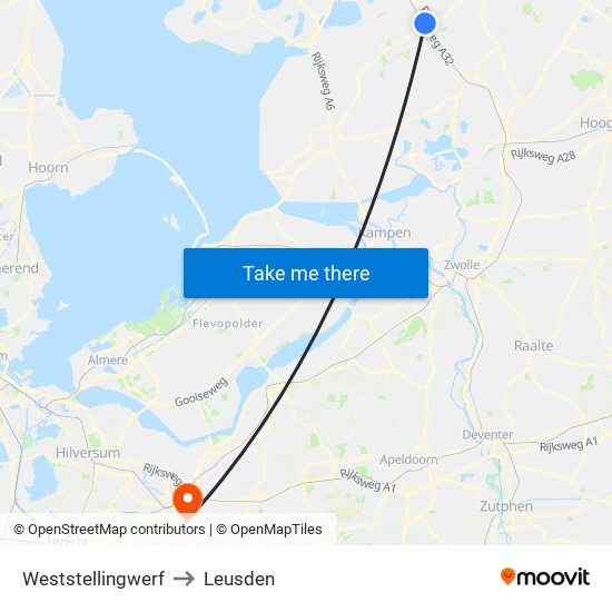 Weststellingwerf to Leusden map