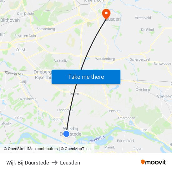 Wijk Bij Duurstede to Leusden map