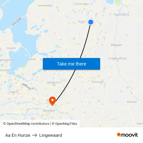 Aa En Hunze to Lingewaard map