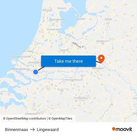 Binnenmaas to Lingewaard map