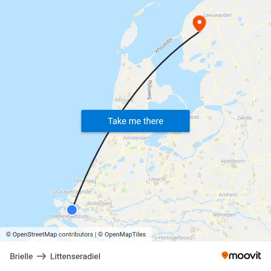 Brielle to Littenseradiel map