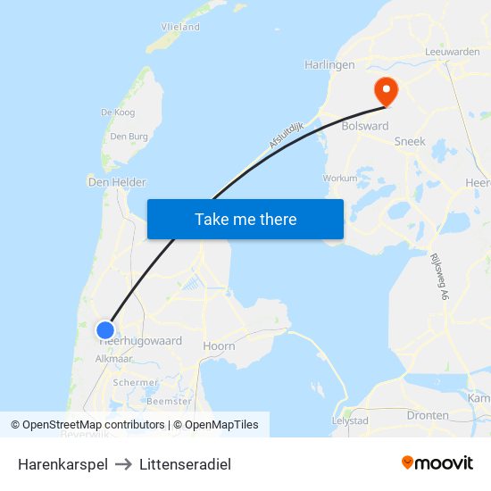 Harenkarspel to Littenseradiel map