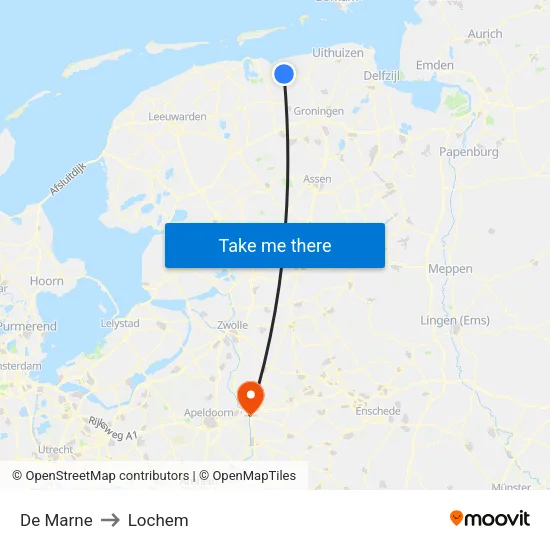 De Marne to Lochem map