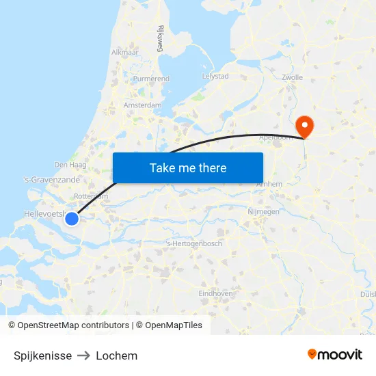 Spijkenisse to Lochem map
