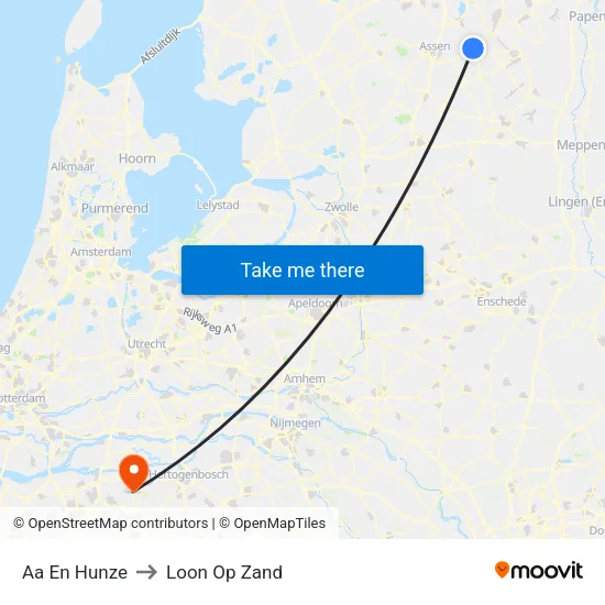 Aa En Hunze to Loon Op Zand map