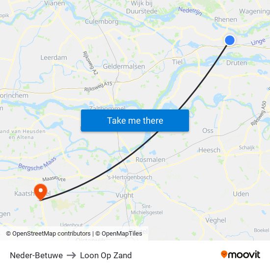 Neder-Betuwe to Loon Op Zand map