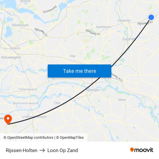 Rijssen-Holten to Loon Op Zand map