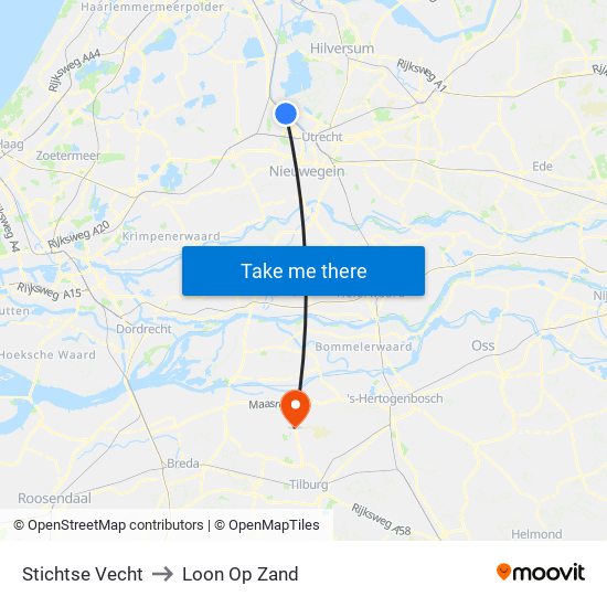 Stichtse Vecht to Loon Op Zand map