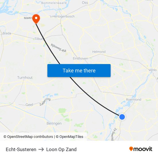 Echt-Susteren to Loon Op Zand map