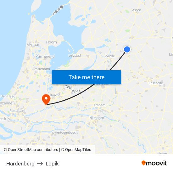 Hardenberg to Lopik map