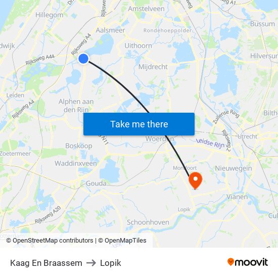 Kaag En Braassem to Lopik map