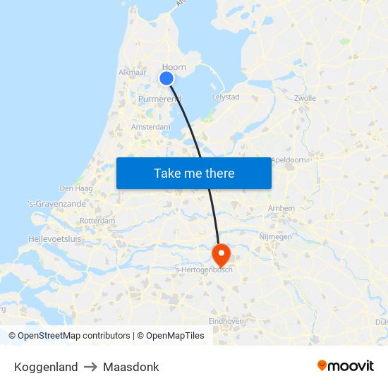 Koggenland to Maasdonk map