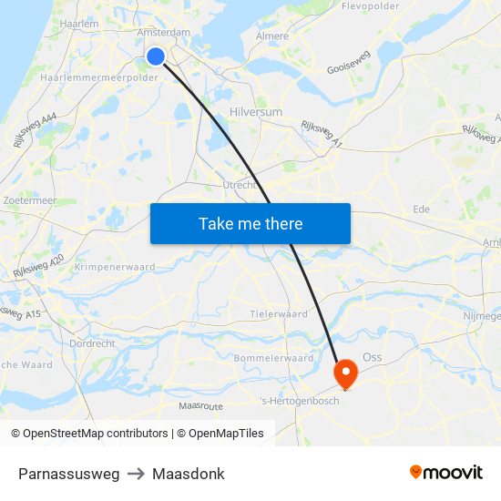 Parnassusweg to Maasdonk map