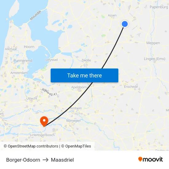 Borger-Odoorn to Maasdriel map