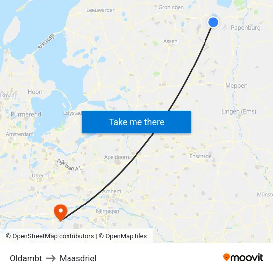 Oldambt to Maasdriel map