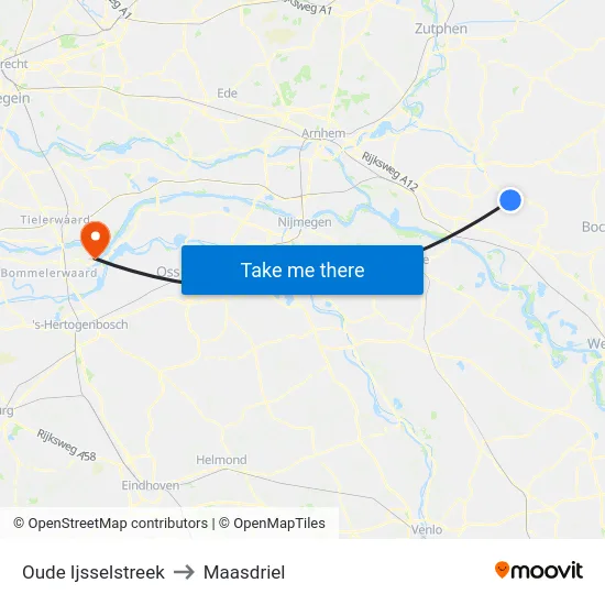 Oude Ijsselstreek to Maasdriel map