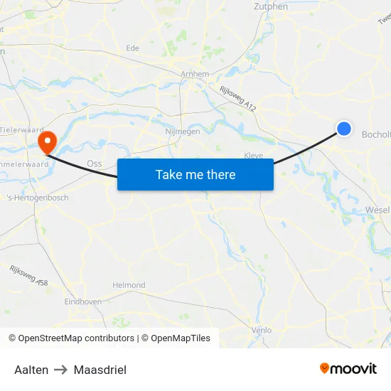 Aalten to Maasdriel map