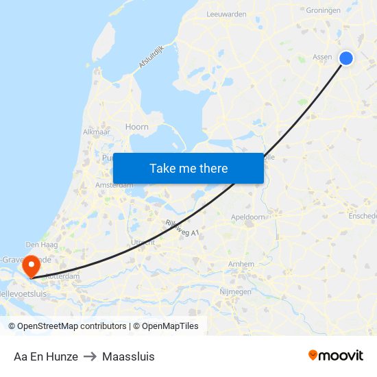 Aa En Hunze to Maassluis map