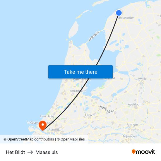 Het Bildt to Maassluis map