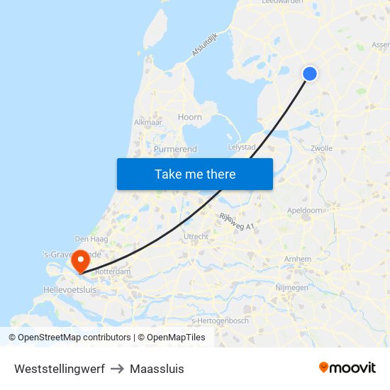 Weststellingwerf to Maassluis map