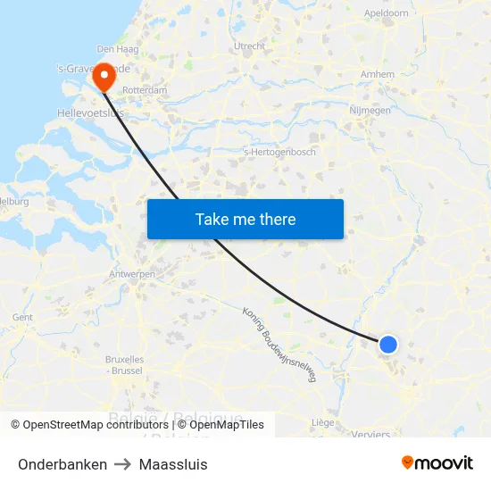 Onderbanken to Maassluis map