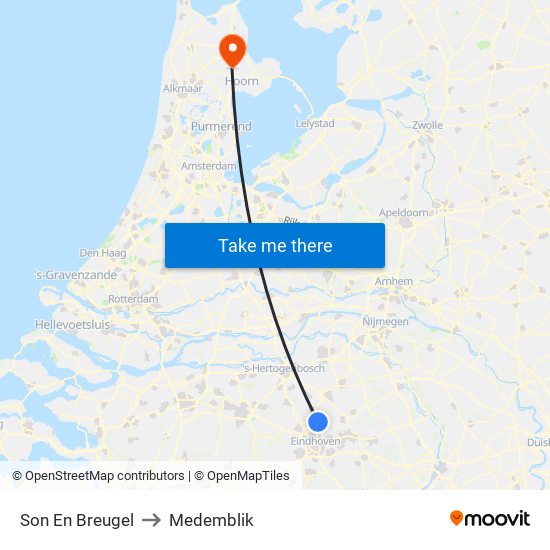 Son En Breugel to Medemblik map