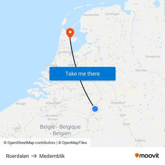 Roerdalen to Medemblik map