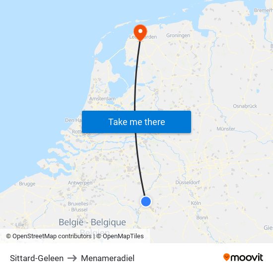 Sittard-Geleen to Menameradiel map