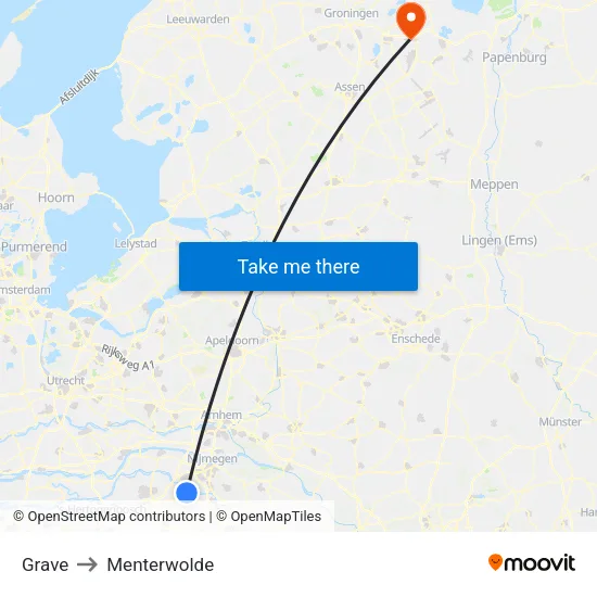 Grave to Menterwolde map