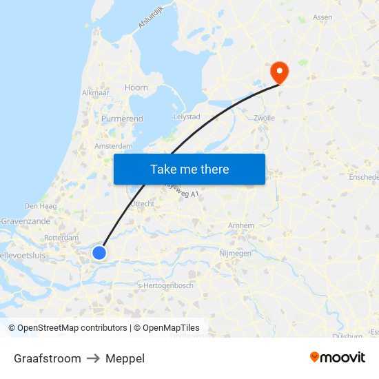 Graafstroom to Meppel map