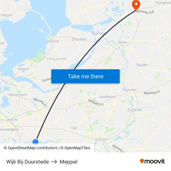 Wijk Bij Duurstede to Meppel map