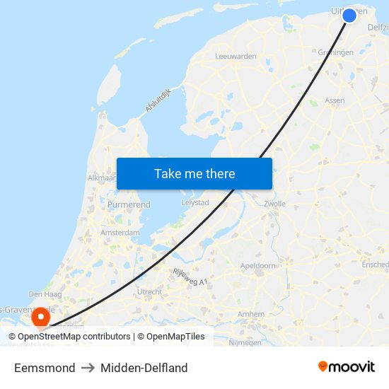 Eemsmond to Midden-Delfland map