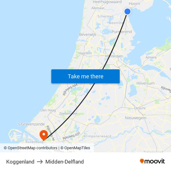 Koggenland to Midden-Delfland map