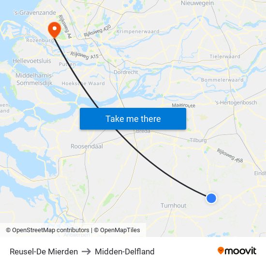 Reusel-De Mierden to Midden-Delfland map