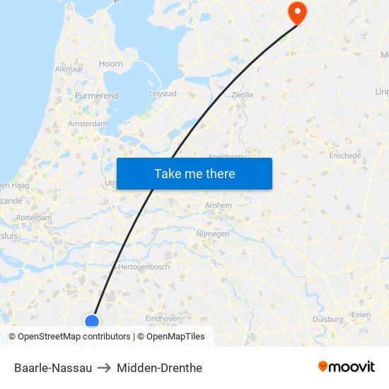 Baarle-Nassau to Midden-Drenthe map