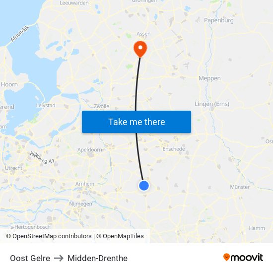 Oost Gelre to Midden-Drenthe map