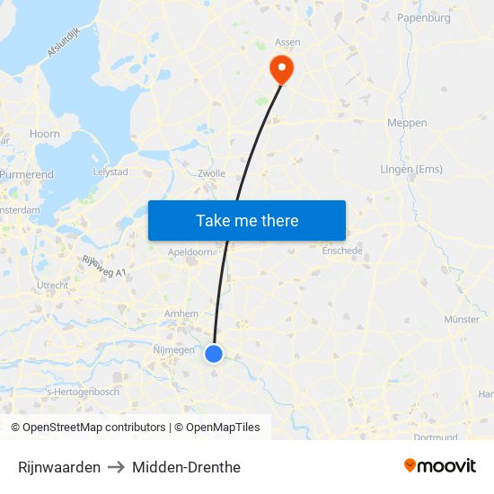 Rijnwaarden to Midden-Drenthe map