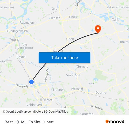 Best to Mill En Sint Hubert map