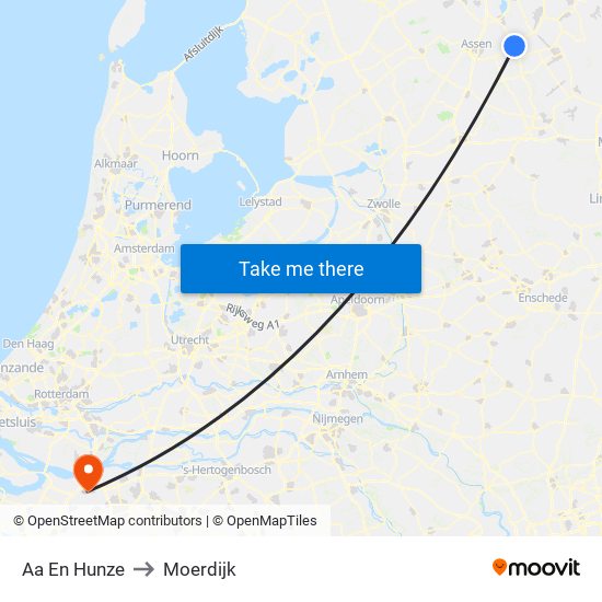 Aa En Hunze to Moerdijk map