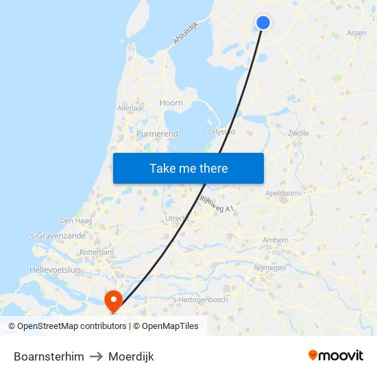 Boarnsterhim to Moerdijk map
