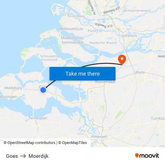 Goes to Moerdijk map