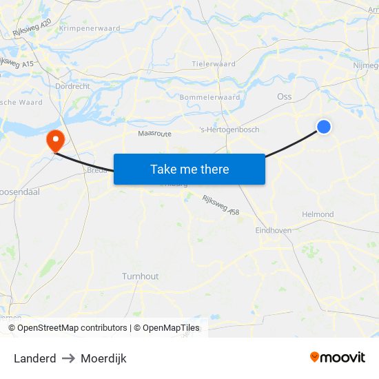 Landerd to Moerdijk map