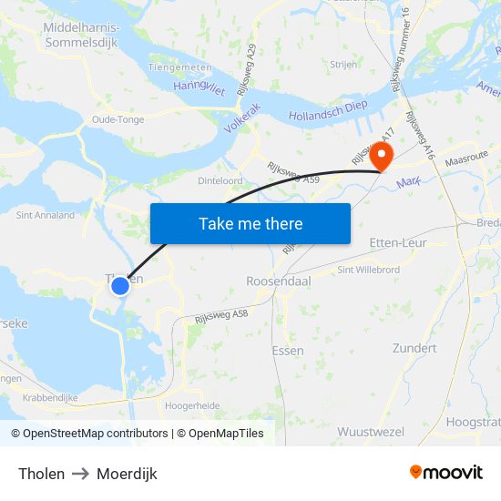 Tholen to Moerdijk map